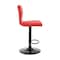 Armen Living Bardot Adjustable Height Red Faux Leather Swivel Bar Stool LCBABABLRED - alternate 2